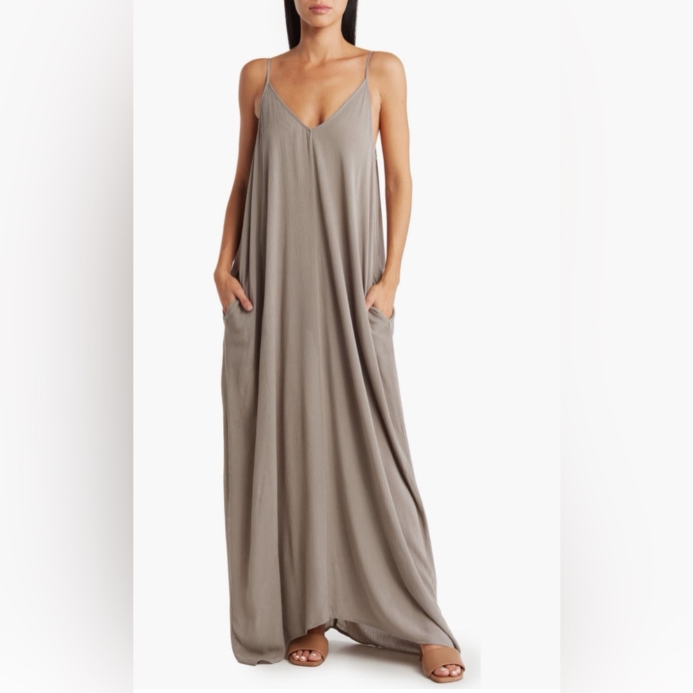 Elegant Taupe Maxi Dress